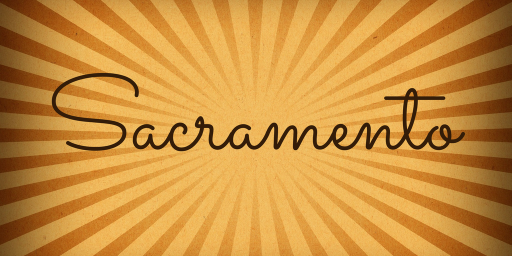 Sacramento Font preview