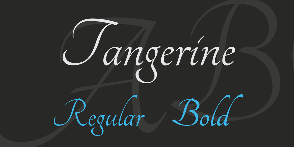 Tangerine Font preview