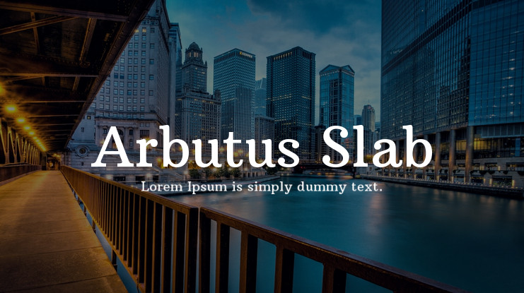 Arbutus Slab Font preview