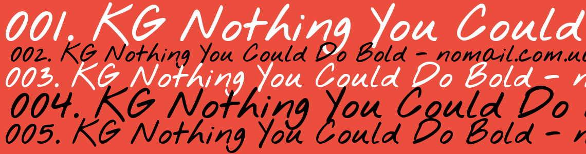 Nothing You Could Do Font preview