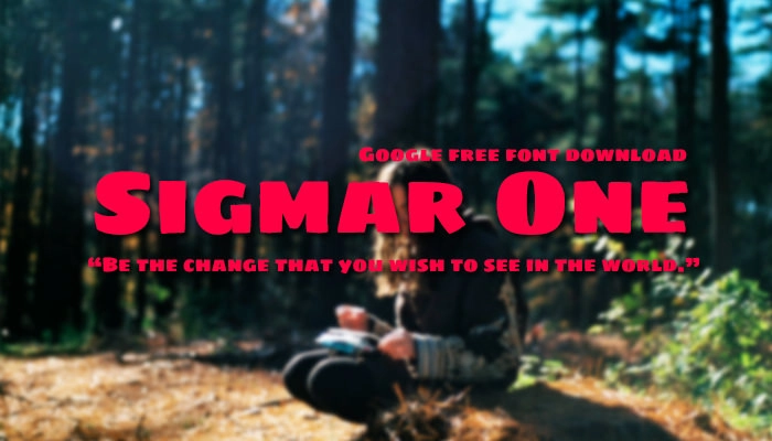 Sigmar One Font preview