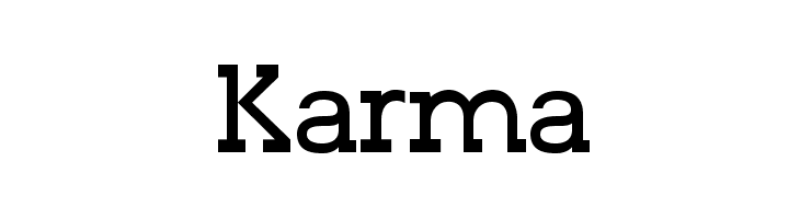 Karma Font preview