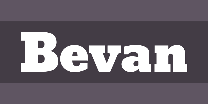 Bevan Font preview