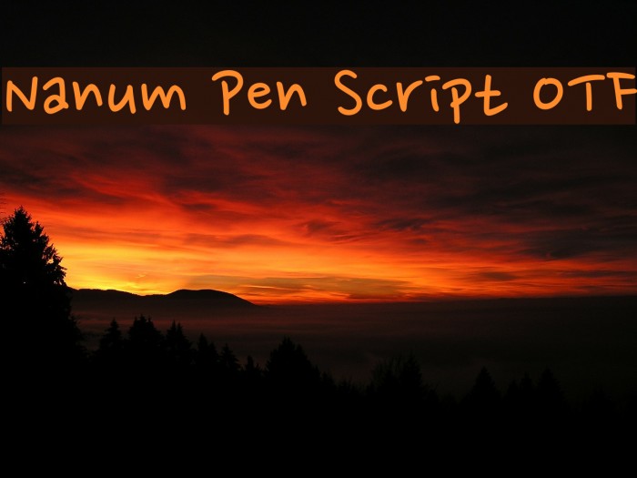 Nanum Pen Script Font preview