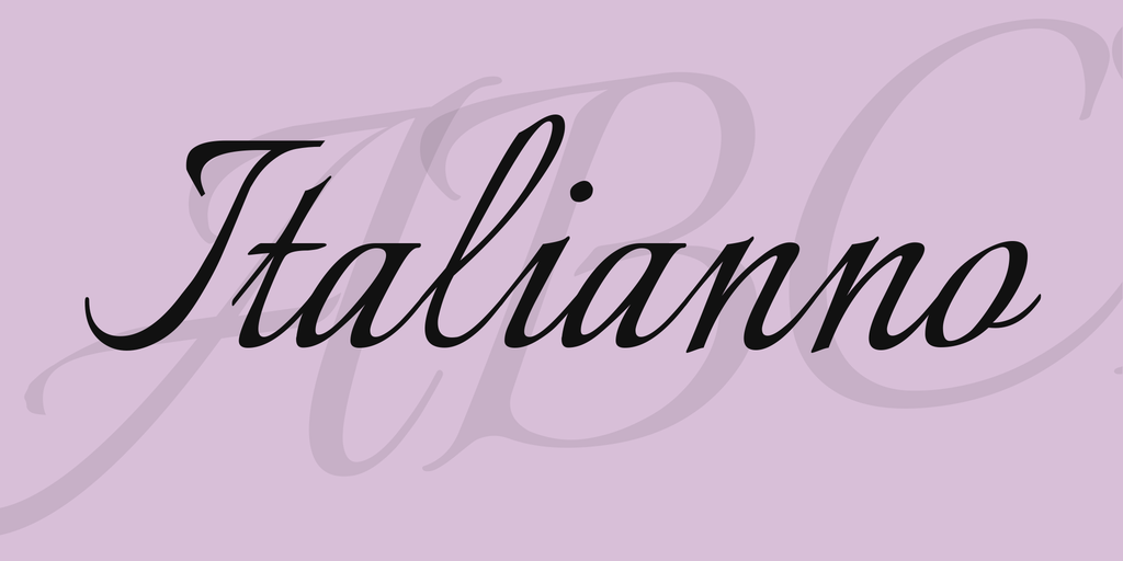Italianno Font preview