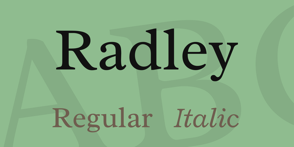 Radley Font preview