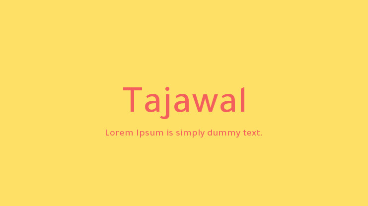 Tajawal Font preview