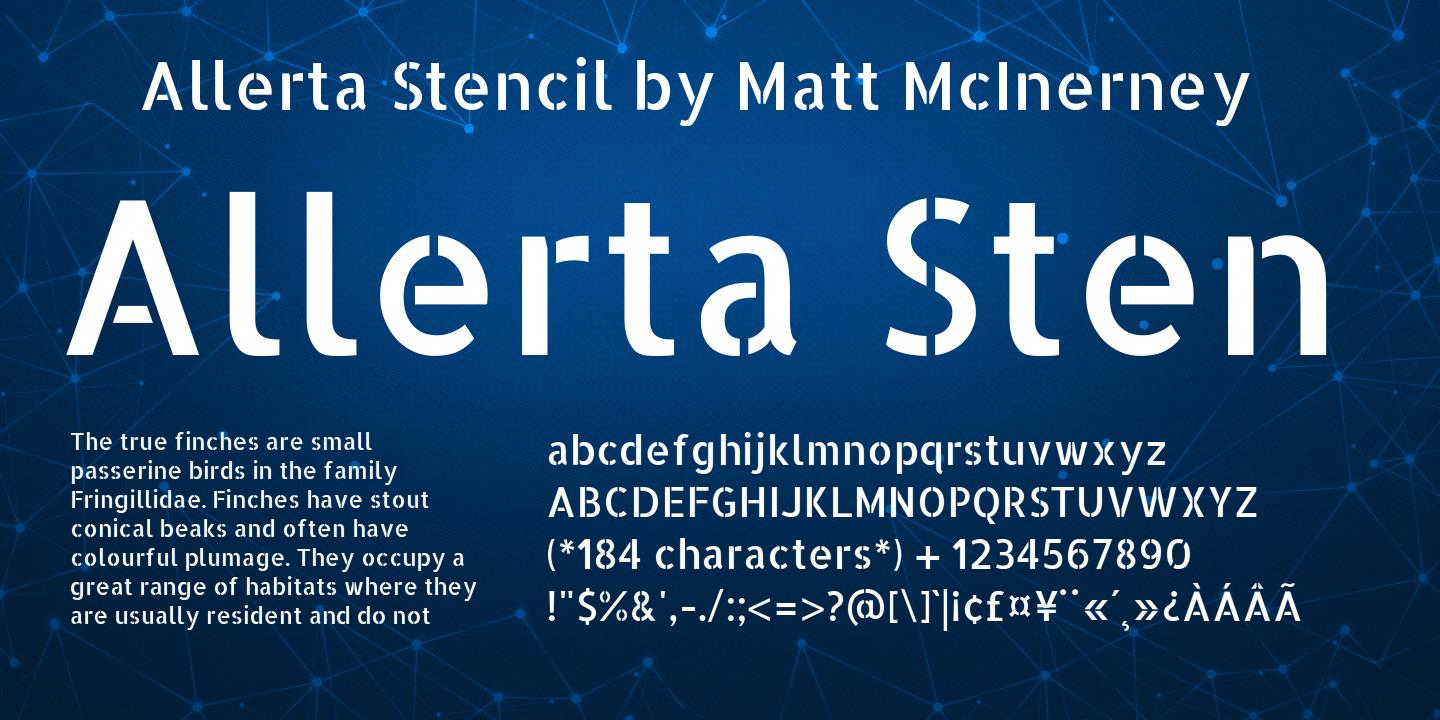 Allerta Stencil Font preview