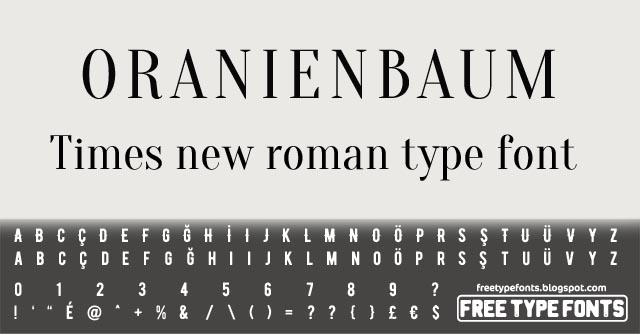 Oranienbaum Font preview