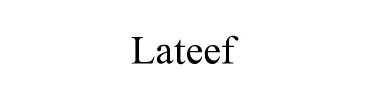 Lateef Font preview