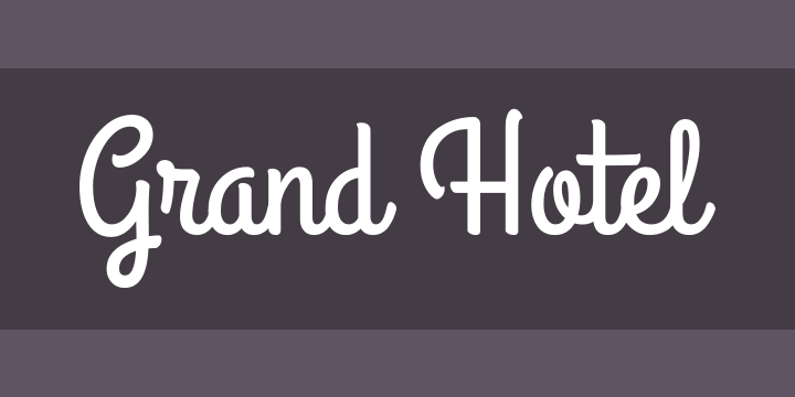 Grand Hotel Font preview