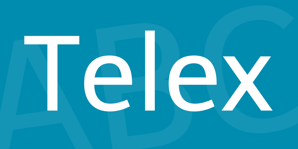 Telex Font preview