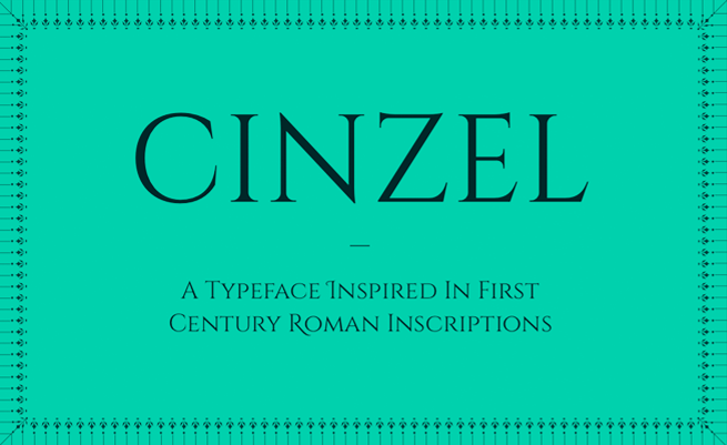 Cinzel Decorative Regular Font preview