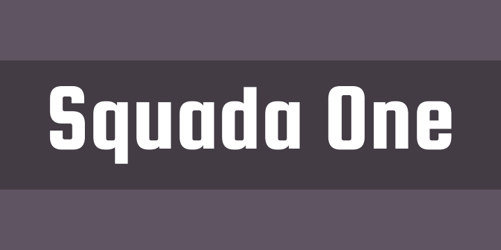 Squada One Font preview