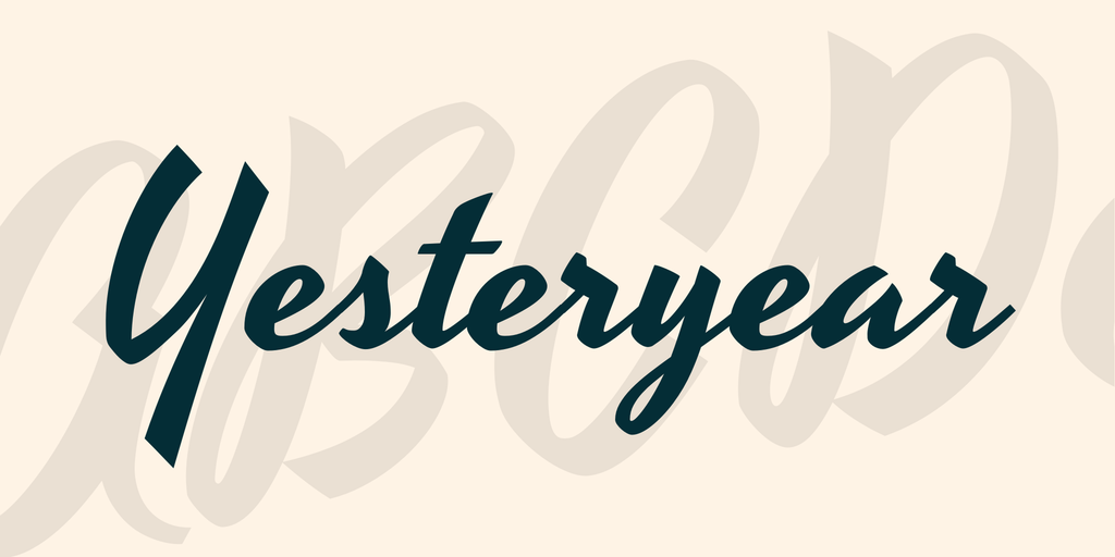Yesteryear Font preview