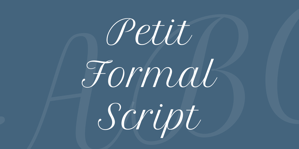 Petit Formal Script Font preview