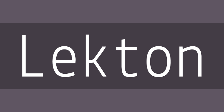 Lekton Regular Font preview