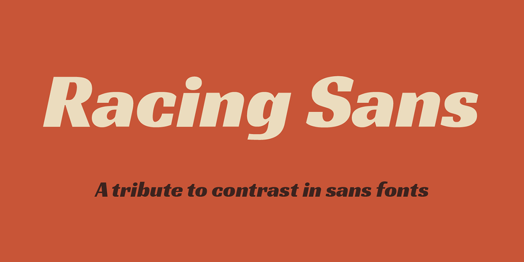 Racing Sans One Font preview