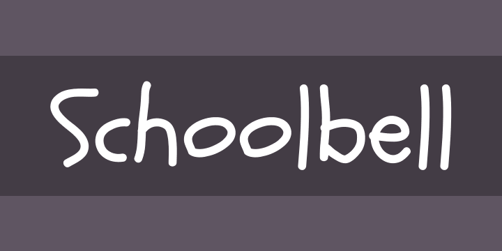 Schoolbell Font preview