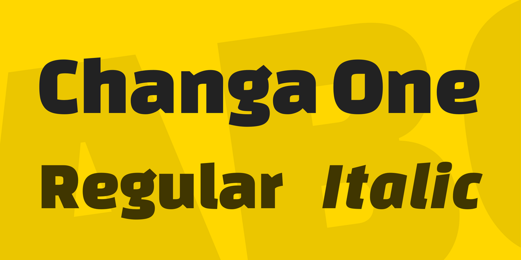 Changa One Font preview