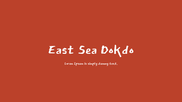 East Sea Dokdo Font preview