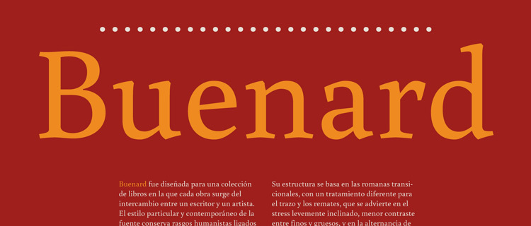 Buenard Font preview