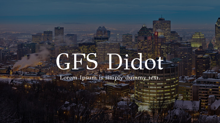 GFS Didot Font preview