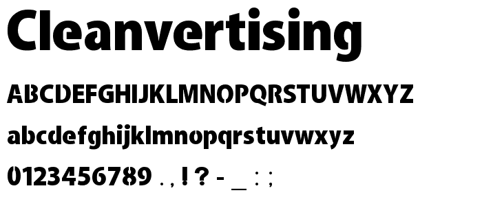 Cleanvertising Font preview