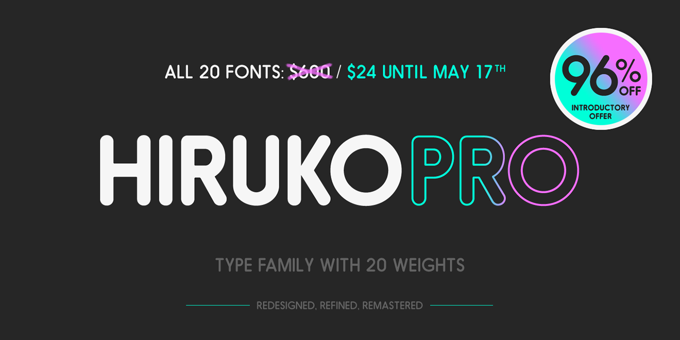Hiruko Pro Font preview