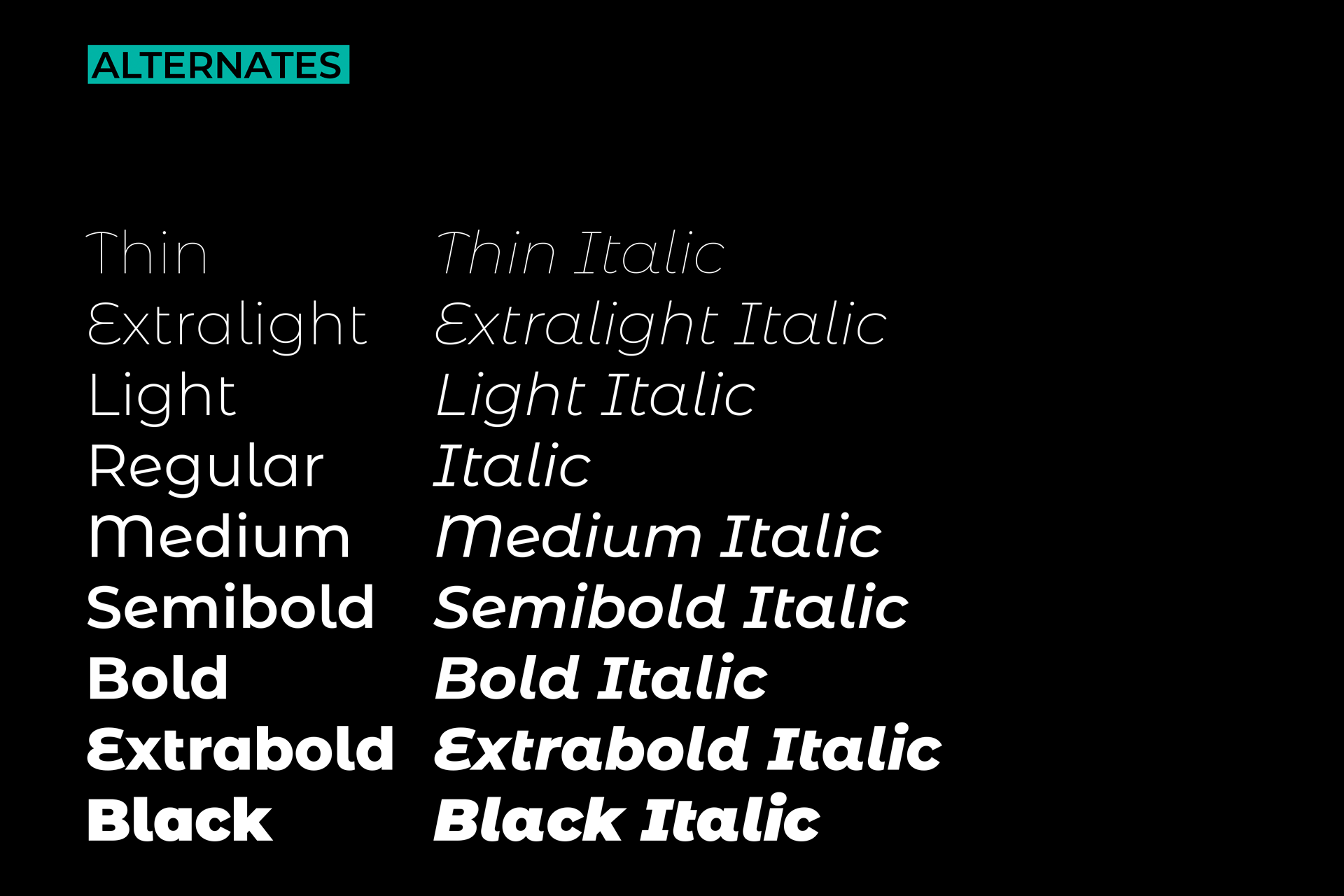 Montserrat Alternates Extra Bold Font XFonts pro