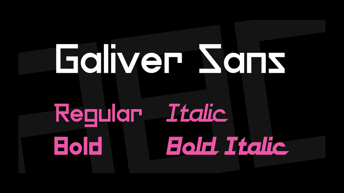 Galiver Sans Bold Italic Font preview