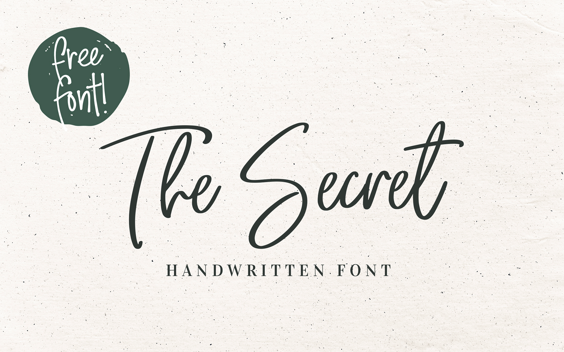 The Secret Font preview