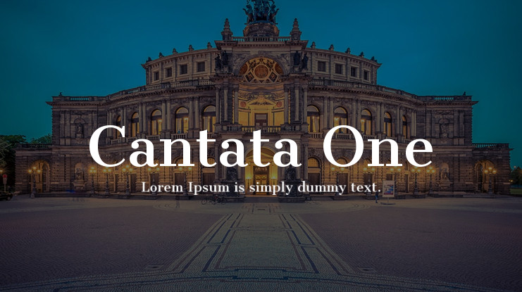 Cantata One Regular Font preview