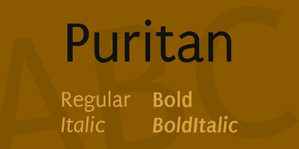 Puritan Font preview