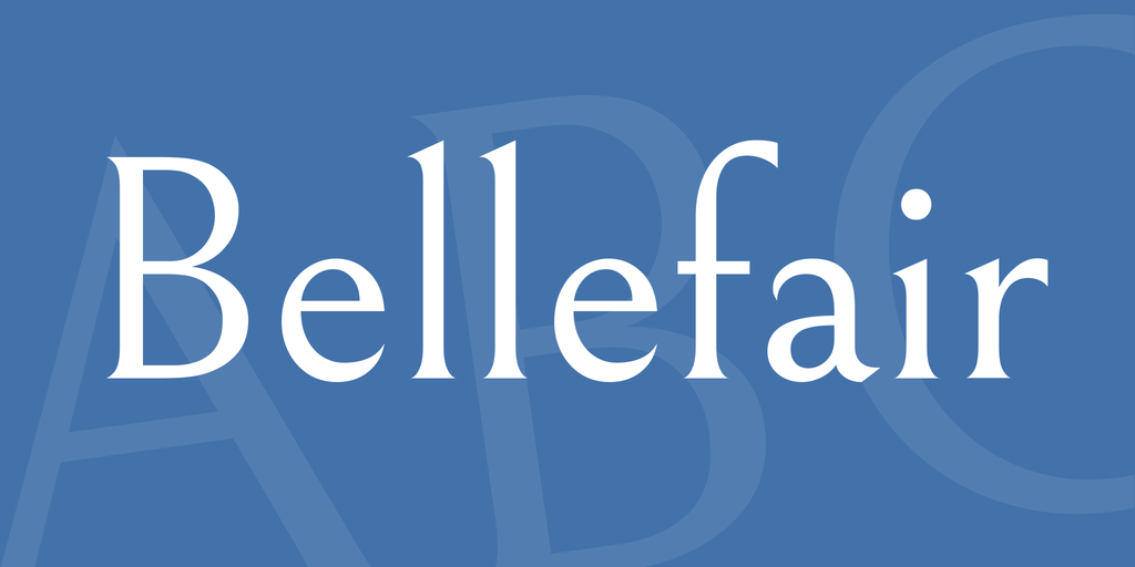 Bellefair Font preview