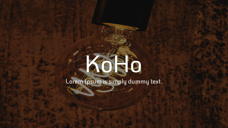 KoHo Font preview
