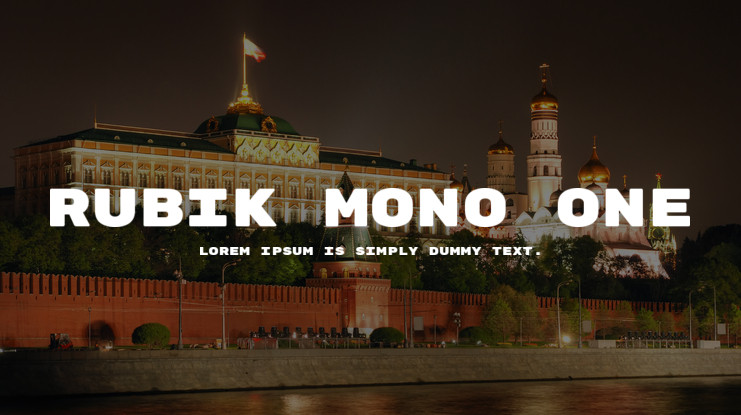 Rubik Mono One Font preview