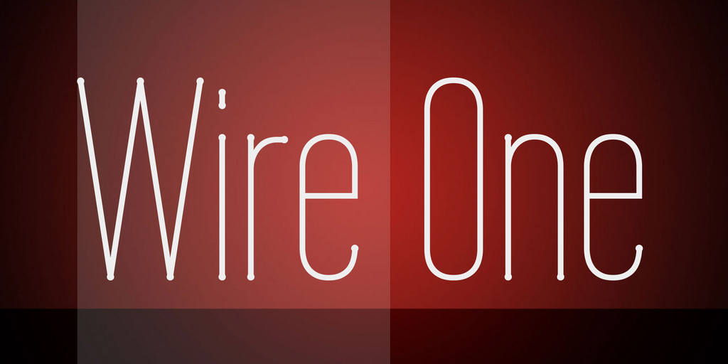 Wire One Font preview