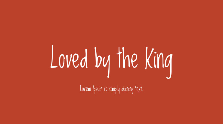 Loved by the King Font preview