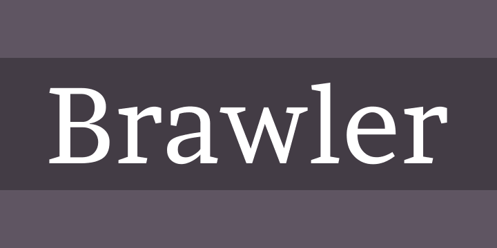 Brawler Font preview