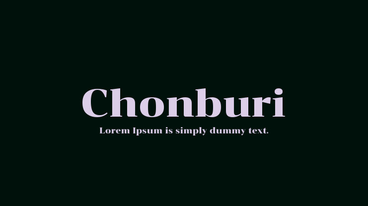 Chonburi Font preview