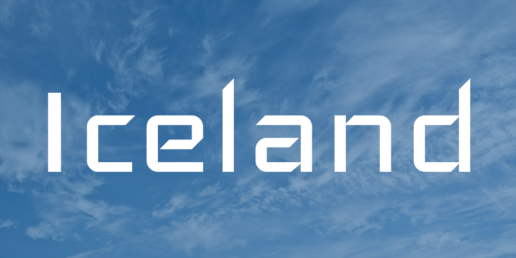 Iceland Font preview