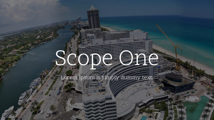Scope One Font preview