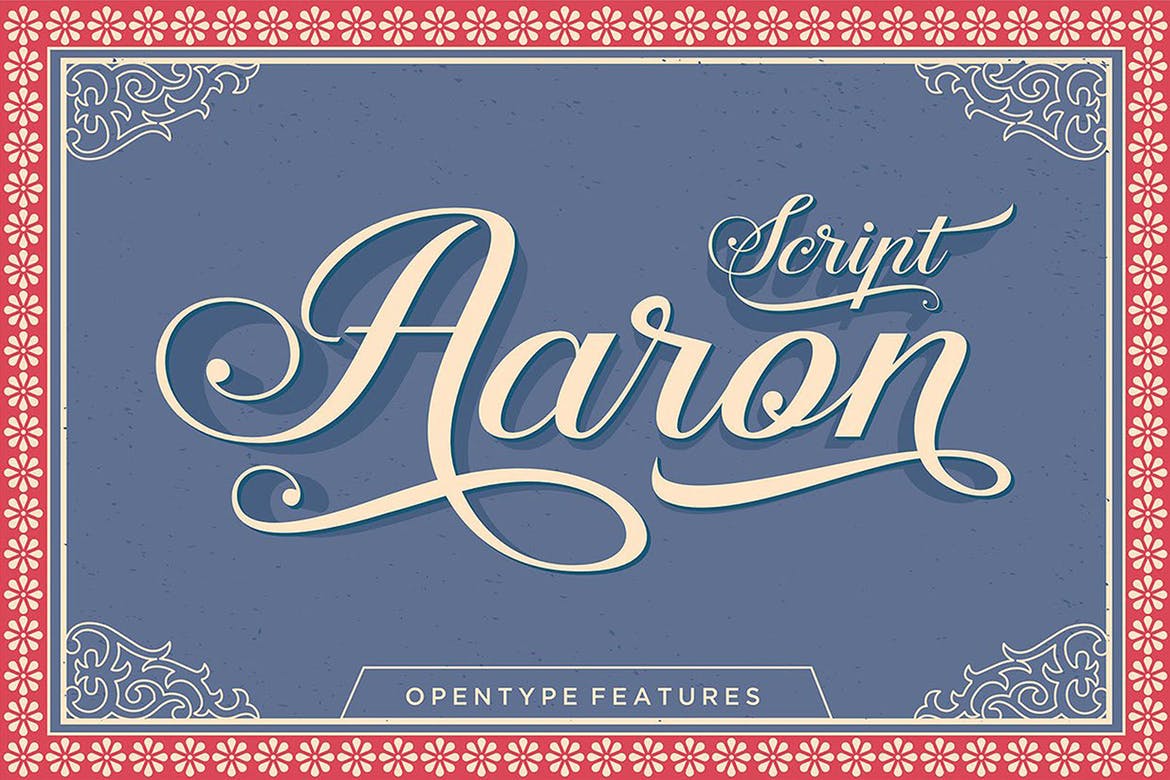 Aaron Script Font preview