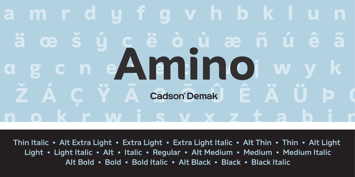 Amino Font preview