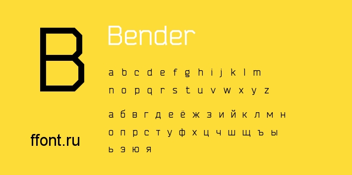 Bender Font preview