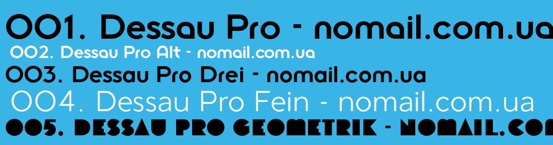 Dessau Pro Font preview
