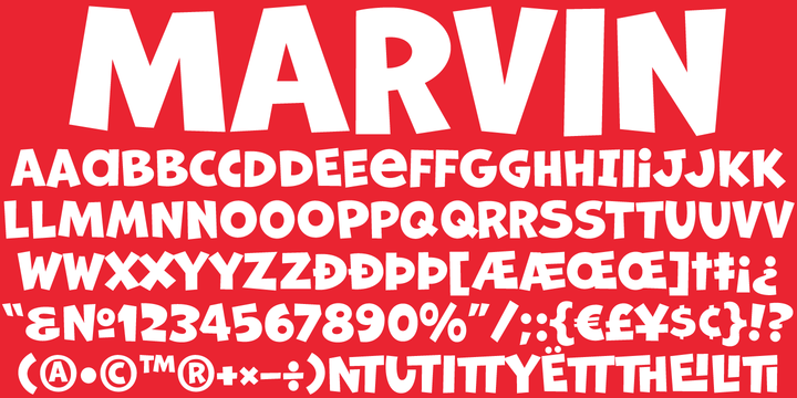 Marvin Shadow Font preview