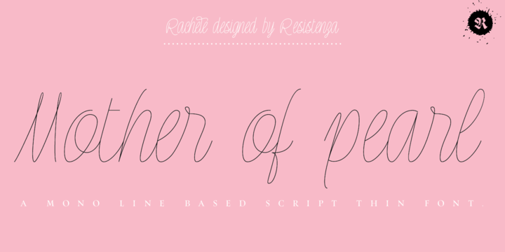 Rachele Extra thin Ultr Cd Font preview