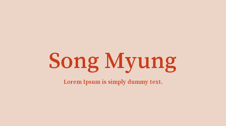 Song Myung Font preview